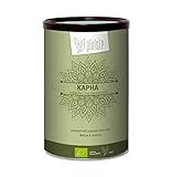 Plaisir Chai Latte Kapha (vegan) 350 gr. Dose (indischer Gewürztee ) mit grünem Tee, Matcha & Guarana, bio zertifiziertes, veganes Getränkepulver (Chai Tee)