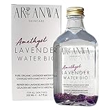 ARI ANWA Skincare ® Bio Lavendelwasser mit echten Amethyst Kristallen - Gesichtswasser vegan und natürlich in Glasflasche. Gegen Akne, Rötungen & Hautirritationen. Besonders Beruhigend
