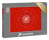 puzzleYOU: Puzzle 1000 Teile „Muladhara, Wurzelchakra-Symbol. Buntes Mandala“