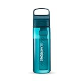 LifeStraw Go Serie - BPA-freie Trinkflasche mit Wasserfilter 650ml für Reisen und den täglichen Gebrauch - entfernt Bakterien, Parasiten, Mikroplastik + verbessert den Geschmack, Laguna Teal (petrol)