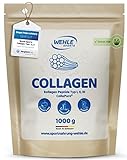 Collagen Pulver 1 KG - Bioaktives Kollagen Hydrolysat Peptide, Eiwei-Pulver Geschmacksneutral, Wehle Sports Made in Germany Kollagen Typ 1, 2 & 3 Lift Drink 1000g