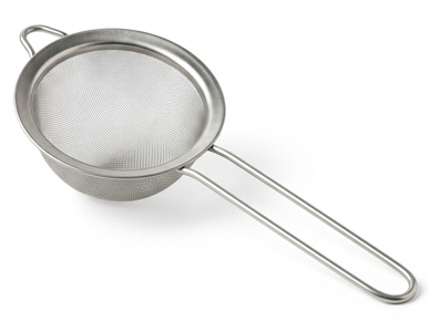 Feinmaschsiebe, Premium-Edelstahl, mit verstärktem Rahmen und stabilem Griff, perfekt zum Sieben und Spülen von Gemüse, Pasta und Tee（20 cm) *