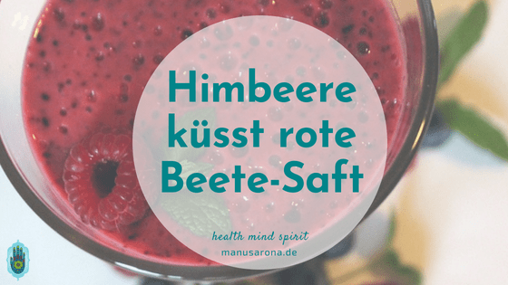 Himbeere küsst rote Beete-Saft
