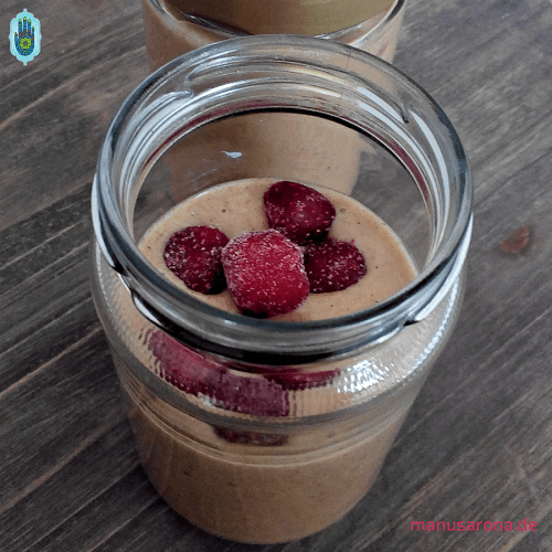 Kuchenteig-Smoothie Dessert - vegan, glutenfrei, zuckerfrei | Manu Sarona • health mind spirit Rezept: Kuchenteig-Smoothie vegan