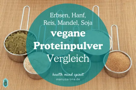 Vergleich vegane Proteinpulver Erbsen Hanf Mandel Reis Soja